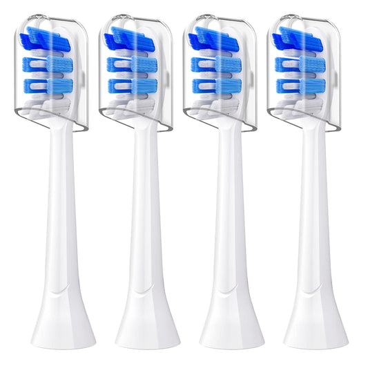 Seeyou Electric Toothbrush Replacement Brush Heads for Seeyou Sonic Toothbrush - Gum Care 4 Pack, White